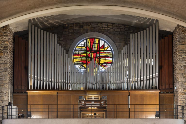 Vue d'ensemble de l'orgue de l'église Saint-Joseph.  © Région Bourgogne-Franche-Comté, Inventaire du patrimoine