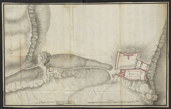 Plan du fort Belin de Salins. 30 novembre 1698. © Service historique de la Défense
