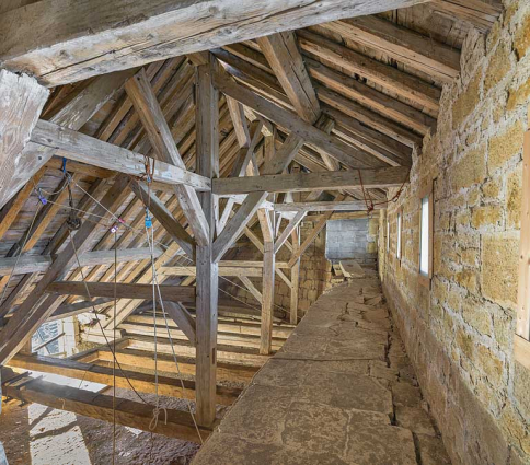 2e étage : charpente du bâtiment. © Région Bourgogne-Franche-Comté, Inventaire du patrimoine