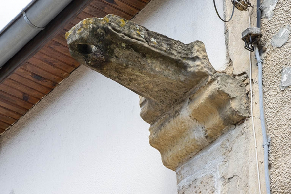 La gargouille à l'extrémité sud de la façade. © Région Bourgogne-Franche-Comté, Inventaire du patrimoine