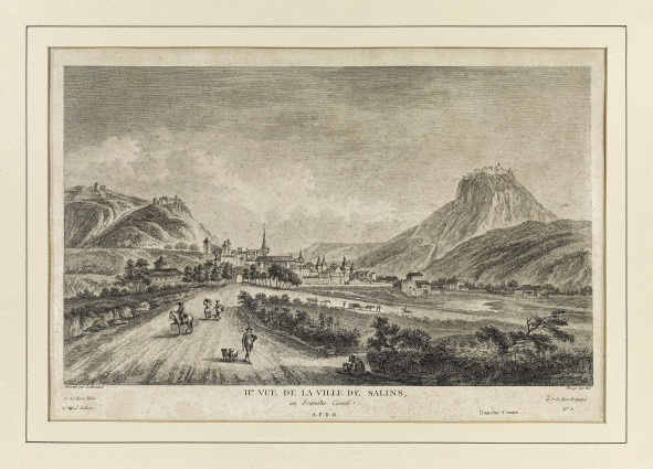 2e vue de la ville de Salins. 18e siècle. © Région Bourgogne-Franche-Comté, Inventaire du patrimoine