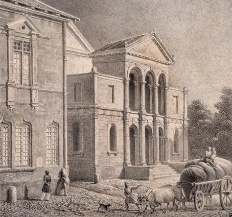 Théâtre de Dole [vu de trois quarts gauche]. S.d. [entre 1843 et 1850]. © Région Bourgogne-Franche-Comté, Inventaire du patrimoine