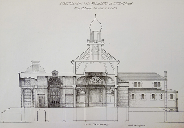 Coupe transversale (vers 1896). © Région Bourgogne-Franche-Comté, Inventaire du patrimoine