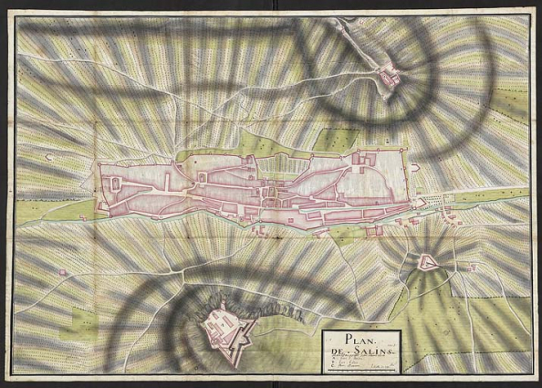 Plan de Salins relatif au projet de l'année 1706. 1705. © Service historique de la Défense