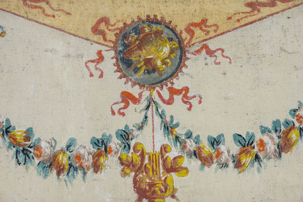 Intérieur de la médiathèque. Détail d'une frise. © Région Bourgogne-Franche-Comté, Inventaire du patrimoine