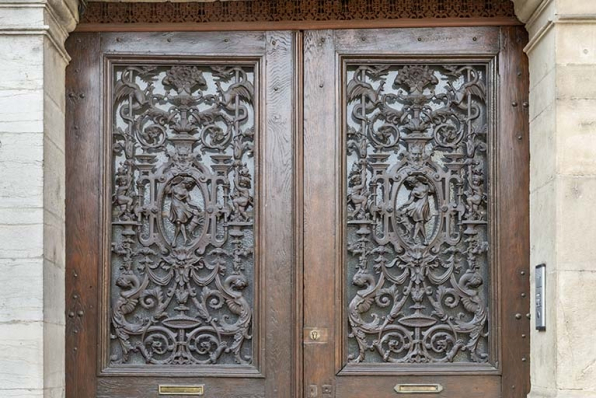 Vantaux de la porte cochère. © Région Bourgogne-Franche-Comté, Inventaire du patrimoine