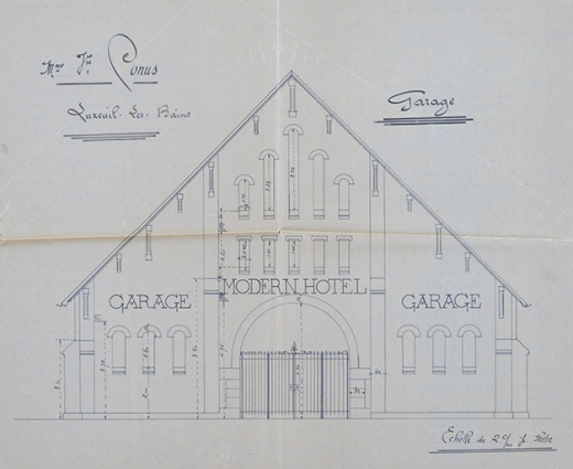 Projet, façade (1906). © Région Bourgogne-Franche-Comté, Inventaire du patrimoine