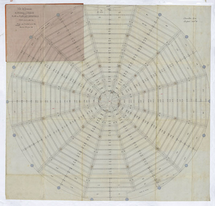 Kursaal-cirque. Plan du plancher démontable. 16 juin 1895. © Région Bourgogne-Franche-Comté, Inventaire du patrimoine