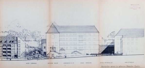 Ancien lycée Considerant. Projet de reconversion du collège, s.d. [1977]. © Région Bourgogne-Franche-Comté, Inventaire du patrimoine
