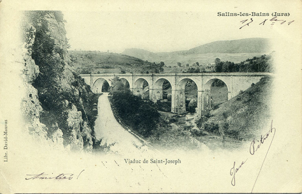Salins-les-Bains (Jura) - Viaduc de Saint-Joseph, s.d. [fin 19e siècle]. © Région Bourgogne-Franche-Comté, Inventaire du patrimoine