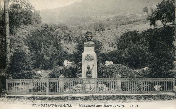 Salins-les-Bains - Monument aux morts (1870), s.d. [fin 19e ou début 20e siècle]. © Région Bourgogne-Franche-Comté, Inventaire du patrimoine