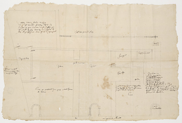 [Plan des lieux], s.d. [fin 17e siècle]. © Région Bourgogne-Franche-Comté, Inventaire du patrimoine