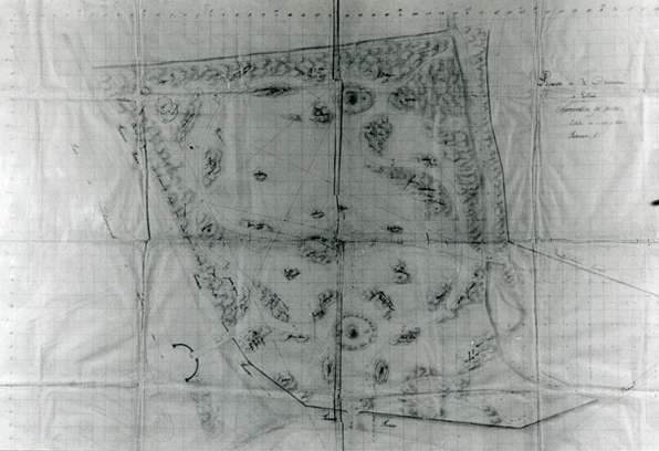 Propriété de madame Chamecin, à Salins. Appropriation du jardin, 1881. © Archives municipales, Besançon Propriété de madame Chamecin, à Salins. Appropriation du jardin, 1881. © Archives municipales, Besançon
