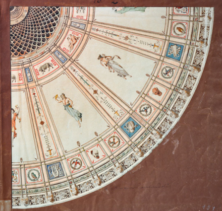 Théâtre de Dole. Etudes de plafonds. N° 2. S.d. [vers 1841]. © Musée des beaux-arts de Nîmes