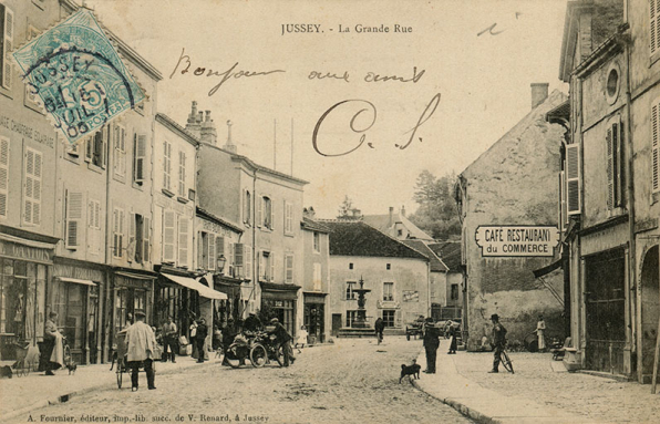 La rue Gambetta au début du 20e siècle. © Région Bourgogne-Franche-Comté, Inventaire du patrimoine