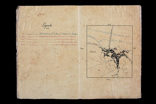 Plan du réseau urbain des eaux, réalisé et en projet, 1866. © Région Bourgogne-Franche-Comté, Inventaire du patrimoine