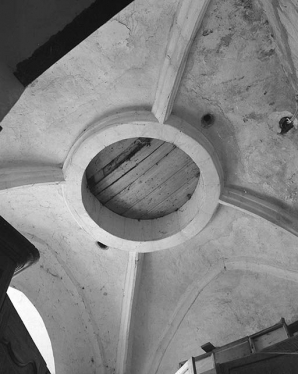Clocher, niveau inférieur : voûte. © Région Bourgogne-Franche-Comté, Inventaire du patrimoine