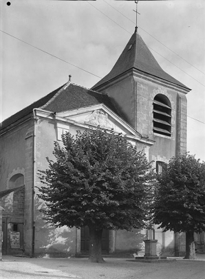 Façade occidentale avec clocher. © Région Bourgogne-Franche-Comté, Inventaire du patrimoine