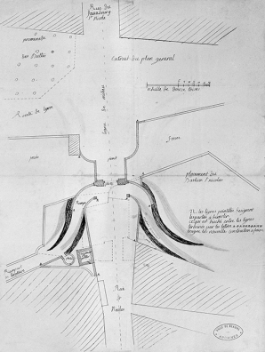 Ancienne porte médiévale Saint-Nicolas [plan-masse]. © Région Bourgogne-Franche-Comté, Inventaire du patrimoine