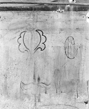 Choeur, mur est : motif végétal. © Région Bourgogne-Franche-Comté, Inventaire du patrimoine Choeur, mur est : motif végétal. © Région Bourgogne-Franche-Comté, Inventaire du patrimoine