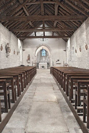 Vue de la nef, depuis l'entrée. © Région Bourgogne-Franche-Comté, Inventaire du patrimoine