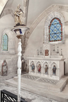 Vue du choeur, de trois quarts. © Région Bourgogne-Franche-Comté, Inventaire du patrimoine