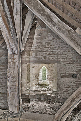 Comble du choeur, pignon avec baie. © Région Bourgogne-Franche-Comté, Inventaire du patrimoine