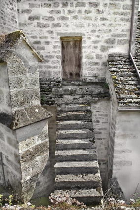 Escalier d'accès au clocher. © Région Bourgogne-Franche-Comté, Inventaire du patrimoine