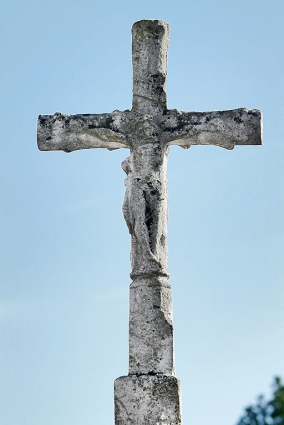 Détail, face antérieure de la croix. © Région Bourgogne-Franche-Comté, Inventaire du patrimoine