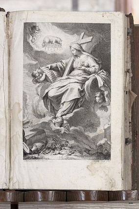 Frontispice : allégorie de l'Eglise. © Région Bourgogne-Franche-Comté, Inventaire du patrimoine