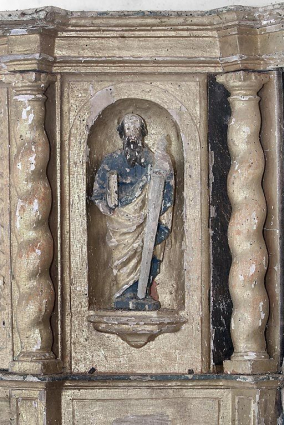 Statuette du tabernacle : saint Paul. © Région Bourgogne-Franche-Comté, Inventaire du patrimoine
