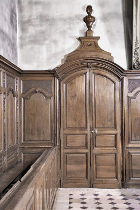 Porte du mur postérieur du choeur. © Région Bourgogne-Franche-Comté, Inventaire du patrimoine