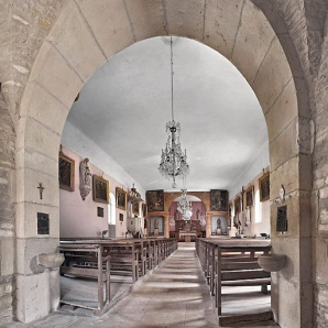 Vue intérieure depuis le vestibule. © Région Bourgogne-Franche-Comté, Inventaire du patrimoine