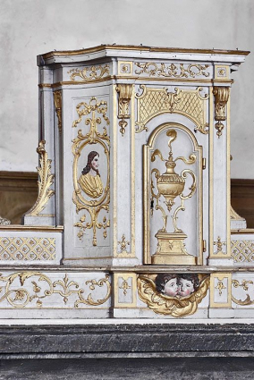 Tabernacle, trois quarts gauche. © Région Bourgogne-Franche-Comté, Inventaire du patrimoine