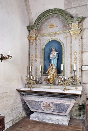 Autel-retable gauche. © Région Bourgogne-Franche-Comté, Inventaire du patrimoine