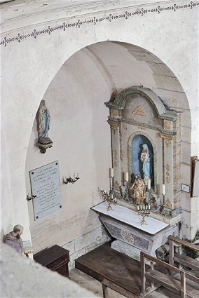 Chapelle gauche. © Région Bourgogne-Franche-Comté, Inventaire du patrimoine