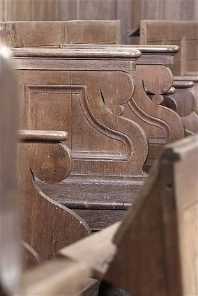 Stalle de célébrant (détail). © Région Bourgogne-Franche-Comté, Inventaire du patrimoine