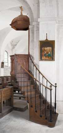 Escalier. © Région Bourgogne-Franche-Comté, Inventaire du patrimoine