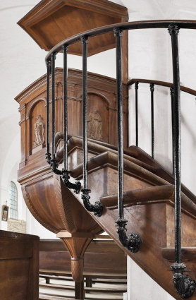 Rampe de l'escalier. © Région Bourgogne-Franche-Comté, Inventaire du patrimoine