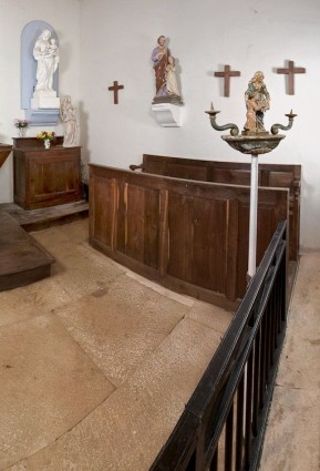 Vue d'un banc de choeur. © Région Bourgogne-Franche-Comté, Inventaire du patrimoine Vue d'un banc de choeur. © Région Bourgogne-Franche-Comté, Inventaire du patrimoine