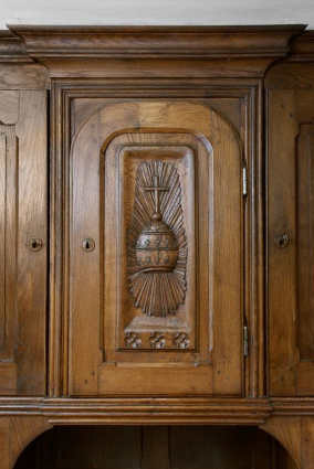 Détail du battant central. © Région Bourgogne-Franche-Comté, Inventaire du patrimoine