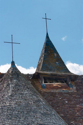 Bâtiment principal : toit de l'abside et clocheton. © Région Bourgogne-Franche-Comté, Inventaire du patrimoine