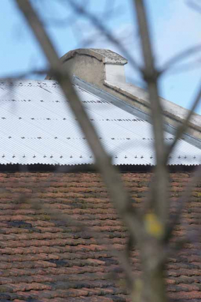 Extrémité nord du toit du vaisseau est. © Région Bourgogne-Franche-Comté, Inventaire du patrimoine