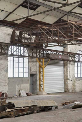 Extrémité ouest du pont roulant du vaisseau ouest. © Région Bourgogne-Franche-Comté, Inventaire du patrimoine