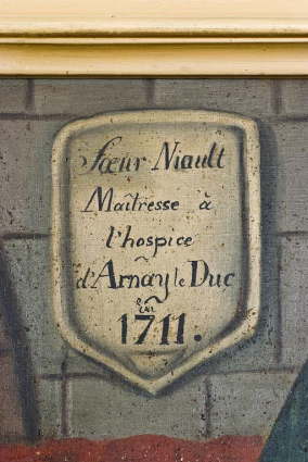 Détail d'une inscription. © Région Bourgogne-Franche-Comté, Inventaire du patrimoine