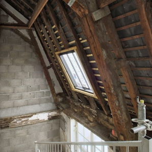 Charpente des combles. © Région Bourgogne-Franche-Comté, Inventaire du patrimoine