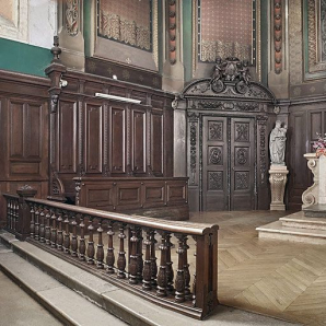 Clôture de choeur, partie gauche. © Région Bourgogne-Franche-Comté, Inventaire du patrimoine