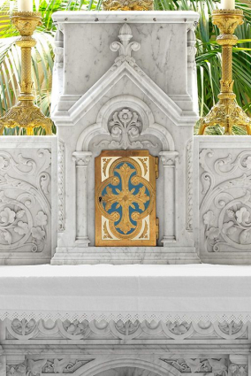 Détail : tabernacle. © Région Bourgogne-Franche-Comté, Inventaire du patrimoine