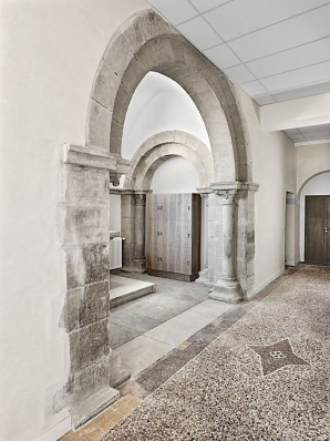 Chapelle et couloir. © Région Bourgogne-Franche-Comté, Inventaire du patrimoine