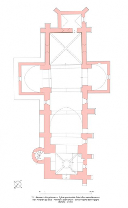 Plan de l'église. © Région Bourgogne-Franche-Comté, Inventaire du patrimoine Plan de l'église. © Région Bourgogne-Franche-Comté, Inventaire du patrimoine